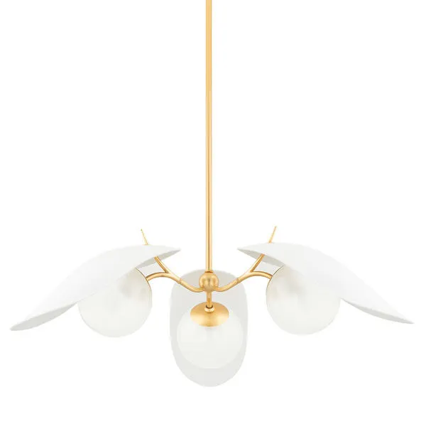 Product Image 6 for Frond 3-Light Textured Gold Leaf Pendant Light from Hudson Valley