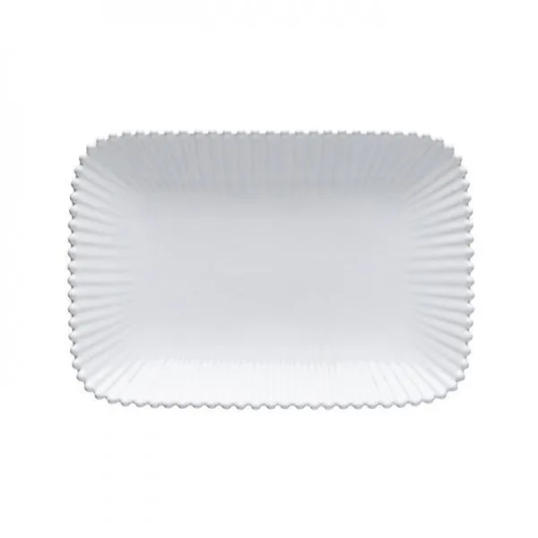 Product Image 1 for Pearl 12'' Scalloped Ceramic Stoneware Rectangle Platter - White from Costa Nova