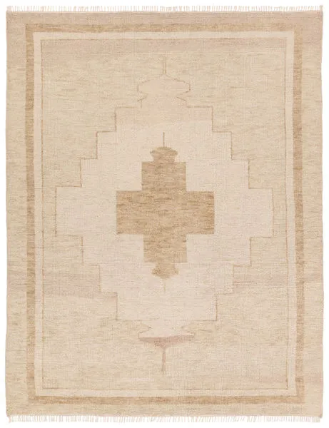 Product Image 1 for Astine Hand Knotted Medallion Beige/Cream Rug from Jaipur 