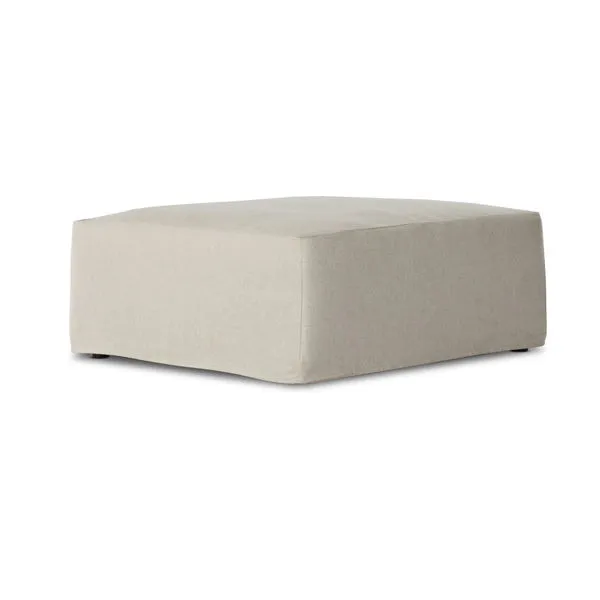 Product Image 1 for Delray Slipcover Ottoman Evere Oatmeal from Four Hands