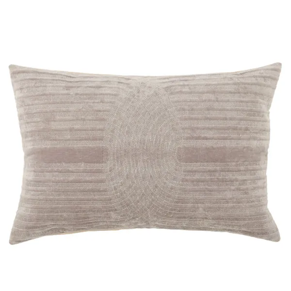 Product Image 4 for Bev Light Gray/ Silver Geometric Lumbar Pillow from Jaipur