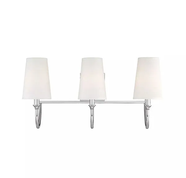 Product Image 3 for Cameron 
 Polished Nickel 3 Light Bath from Savoy House 