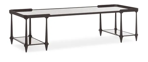 Product Image 1 for Black Metal Modern Rectangular Be All Cocktail Table from Caracole