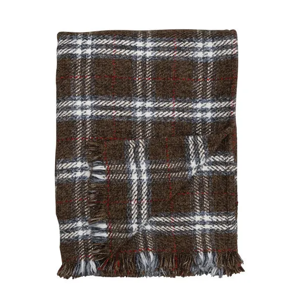 Product Image 1 for Patrick Brown Plaid Throw with Fringe from Creative Co-Op