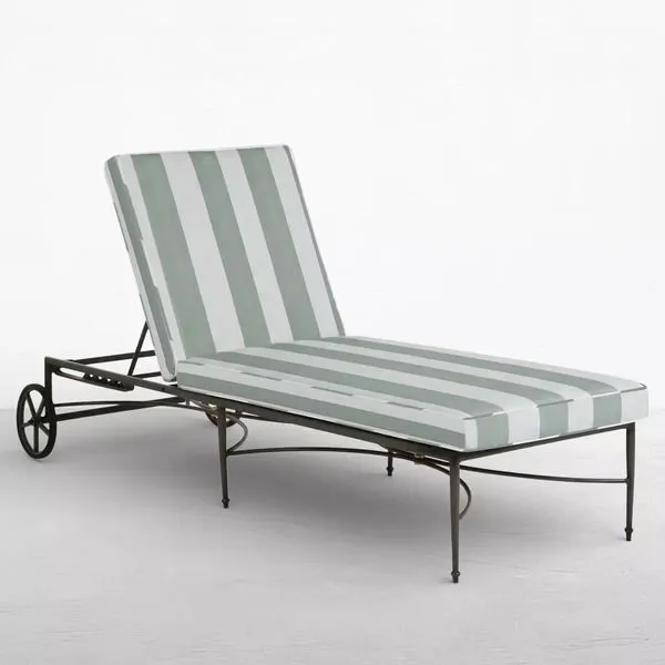 Chaise lounge with measurement indicators showing 78 inches length, 26 inches width, and 13 inches height