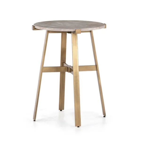 Product Image 6 for Aline Round Nightstand Taupe Marble from Four Hands