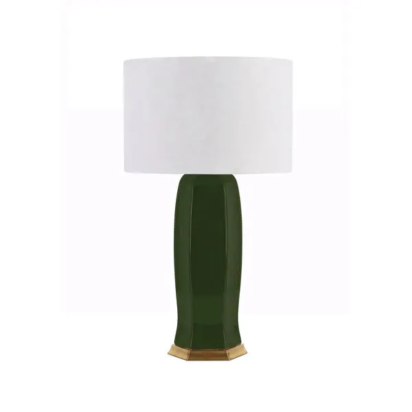 Product Image 1 for Barron Olive Green Table Lamp from Worlds Away
