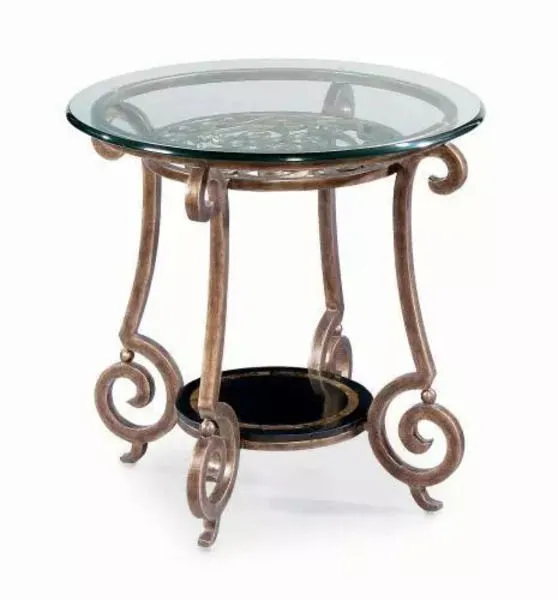 Product Image 1 for Zambrano Round End Table Base And Glass Top from Bernhardt Furniture