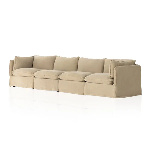 Product Image 1 for Andre Slipcover 4-Piece Sectional - Broadway Canvas from Four Hands