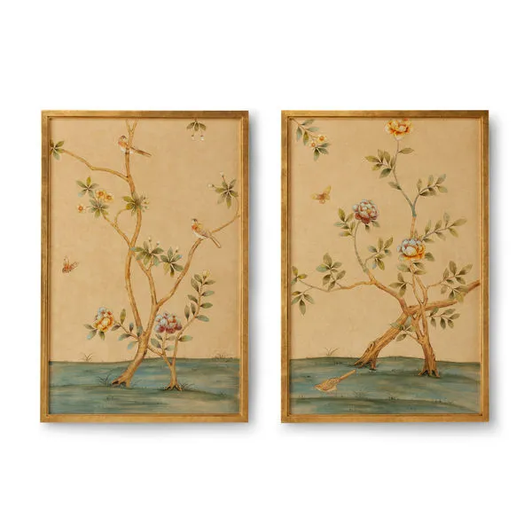 Product Image 1 for Chinese Tan Panels, Set of 2 from Chelsea House