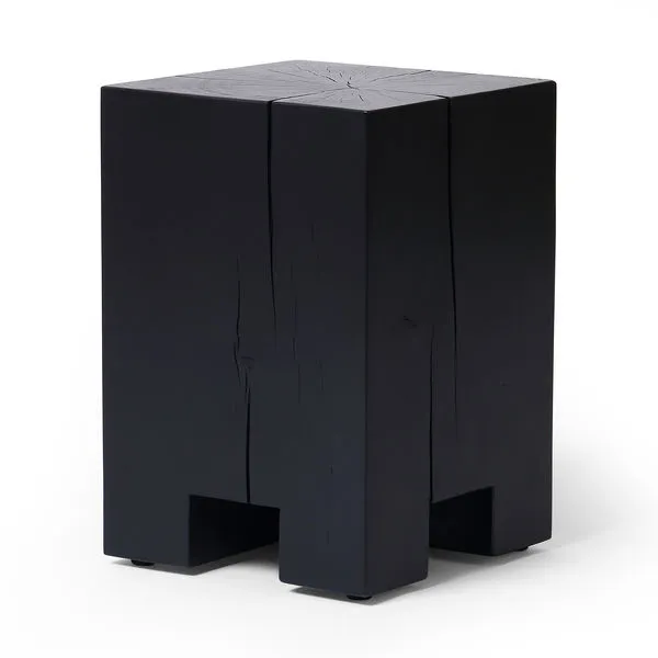 Product Image 1 for Enna Solid Pine Cube End Table - Black Pine from Four Hands