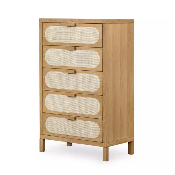 Product Image 4 for Allegra 5 Drawer Dresser Honey Oak from Four Hands