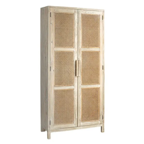 Product Image 1 for Savannah Cane & Mango Wood Tall Cabinet from Creative Co-Op