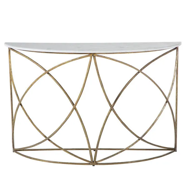 Product Image 1 for Wayland Aged Brass Console Table from Gabby