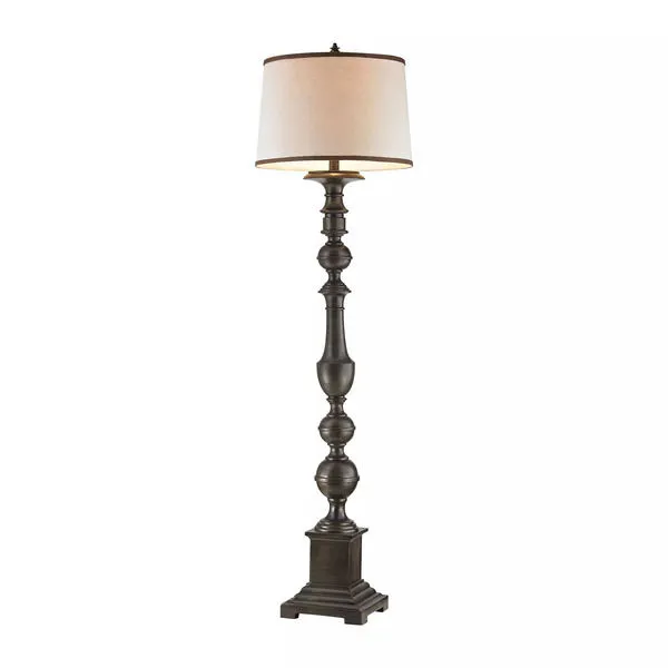Product Image 1 for Leopold 1 Light Floor Lamp In Dark Stained Mahogany from Elk Home
