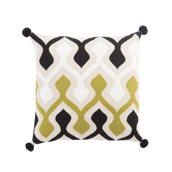 Product Image 2 for Ophelia Green/ Ivory Graphic Throw Pillow 22 inch by Nikki Chu from Jaipur