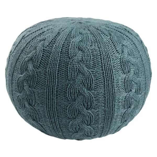 Product Image 2 for Norah Solid Blue Round Pouf from Jaipur