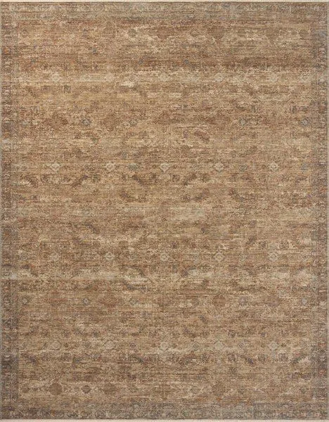 Heritage Natural Mist Rug with vintage-inspired muted earth tones and subtle traditional motifs in varied pile texture