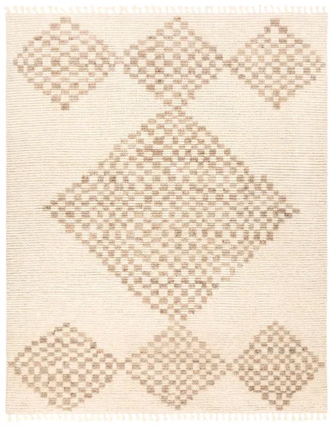 Product Image 1 for Sarenthia Handknotted Geometric Taupe Rug from Jaipur 