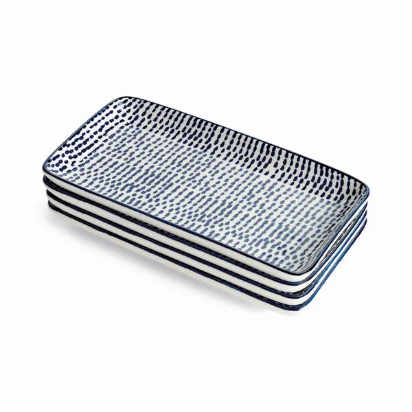 Product Image 1 for Stria Speckled Trays, Set Of 4 from Napa Home And Garden
