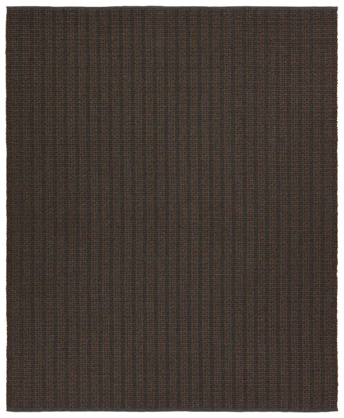 Elmas Handmade Indoor/Outdoor Rug with gray and brown thick woven striped texture and modern casual look
