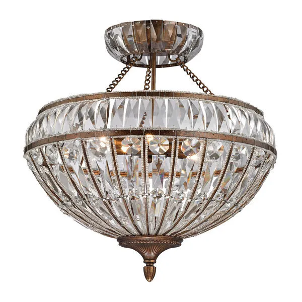 Product Image 1 for Empire Collection 6 Light Semi Flush In Mocha from Elk Lighting
