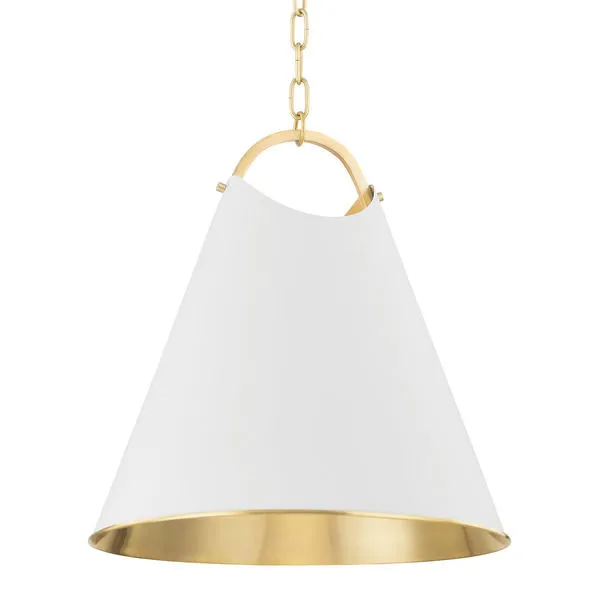 Product Image 1 for Burnbay 1-Light Large Pendant - Aged Brass from Hudson Valley