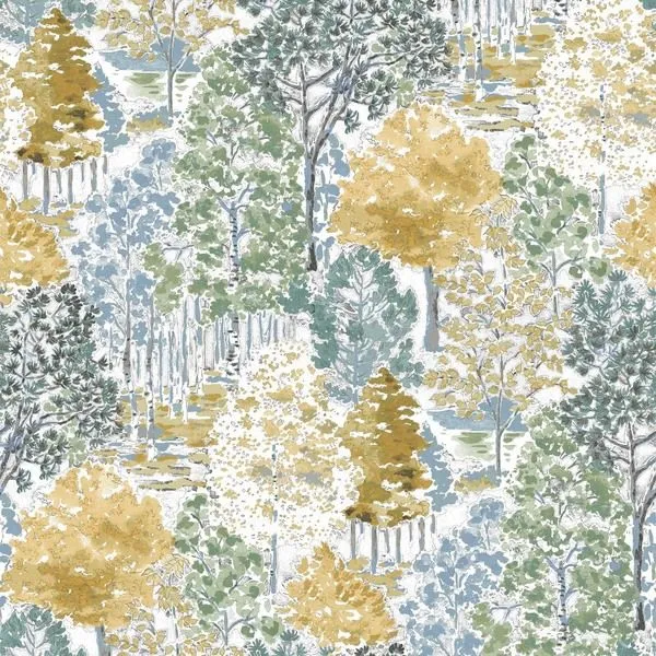 Product Image 1 for Laura Ashley Bernwood Chre Yellow Wallpaper from Graham & Brown