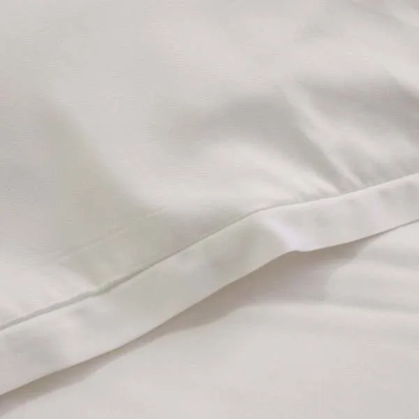 White Langston Bamboo Sateen Euro Sham with smooth, silky fabric and clean, tailored edges