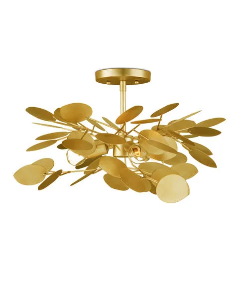 Product Image 1 for Lunaria Gold Semi-Flush Mount from Currey & Company