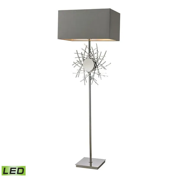 Product Image 1 for Cesano Abstract Formed Metalwork Floor Lamp In Polished Nickel from Elk Home