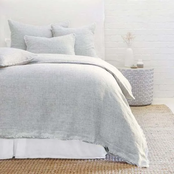 Product Image 1 for Logan Navy Linen Twin Duvet Cover from Pom Pom at Home