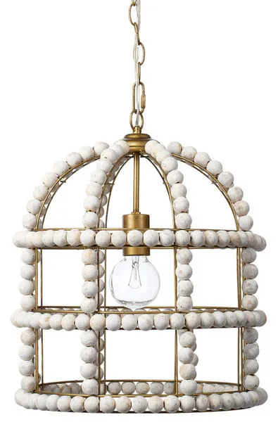 Product Image 4 for Birdcage Wood & Iron Pendant from Jamie Young