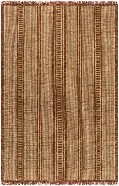 Product Image 1 for Touareg Woven Jute Brown Striped Rug - 2' x 3' from Surya