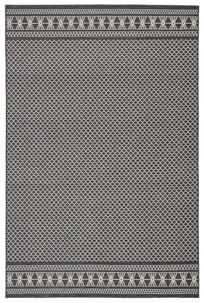 Product Image 3 for Vella Indoor/ Outdoor Trellis Dark Blue/ Cream Rug from Jaipur