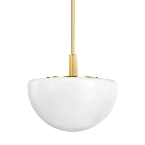 Product Image 1 for Lethbridge 1-Light Large Pendant - Aged Brass from Hudson Valley