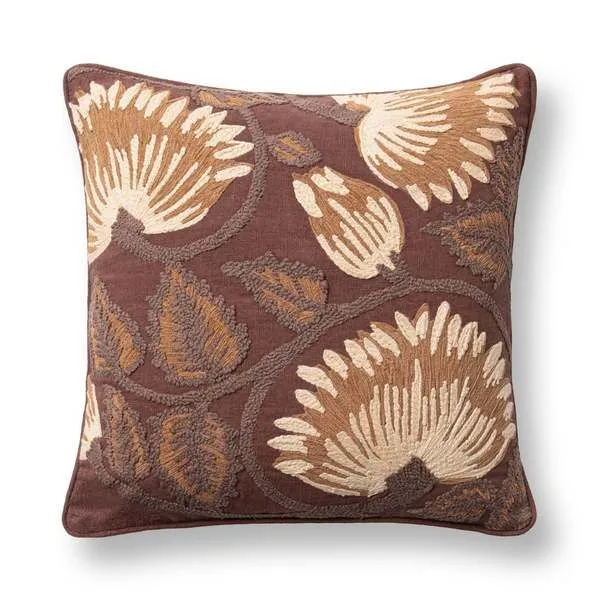Product Image 1 for Folly Linen Fabric Hand Embroidered Throw Pillow from Classic Home