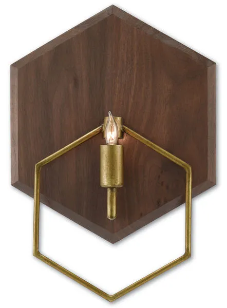 Product Image 1 for Double Hex Wall Sconce from Currey & Company