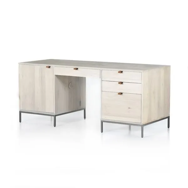 Product Image 7 for Trey Executive Desk-Dove Poplar from Four Hands