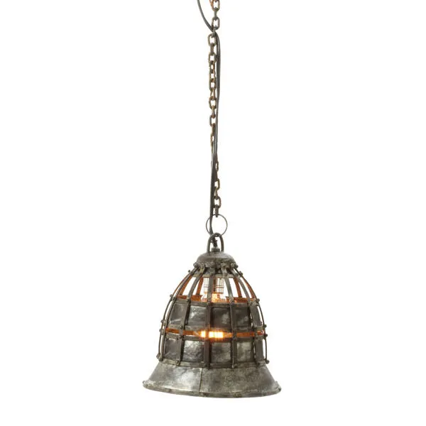 Product Image 1 for Flared Fortress 1 Light Pendant In Distressed Silver from Elk Home