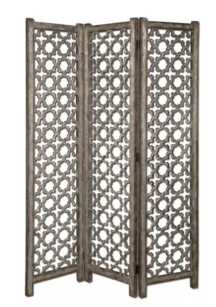 Product Image 2 for Uttermost Quatrefoil Burnished Floor Screen from Uttermost