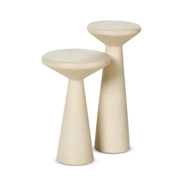 Product Image 2 for Ravine Parchment White Concrete Accent Tables, Set Of 2 from Four Hands