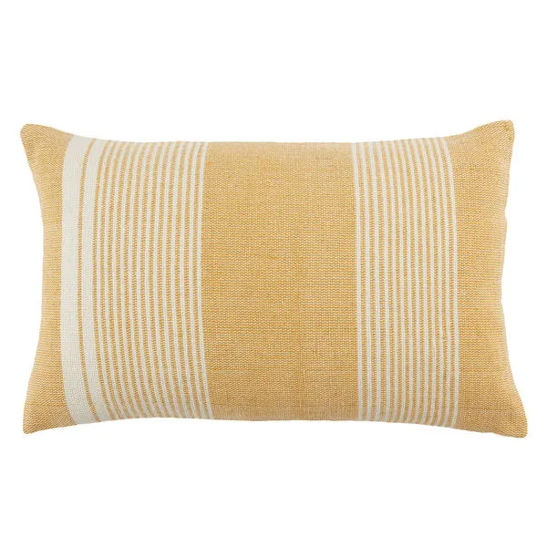 Product Image 4 for Carinda Indoor/ Outdoor Gold/ Ivory Striped Lumbar Pillow from Jaipur 