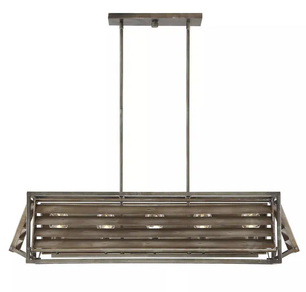 Product Image 3 for Hartberg Aged Driftwood 5 Light Outdoor Garden Chandelier from Savoy House 
