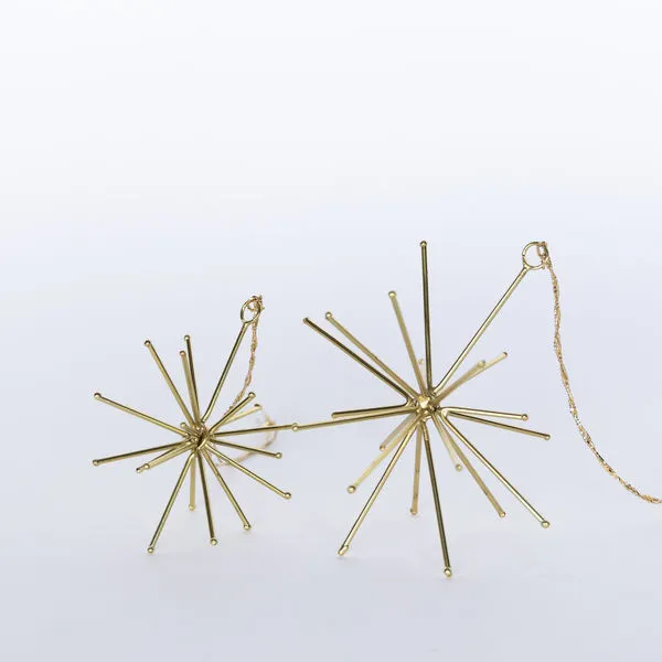 Product Image 3 for Starburst Gold Spike Ornament, Set of 2 from Cody Foster & Co