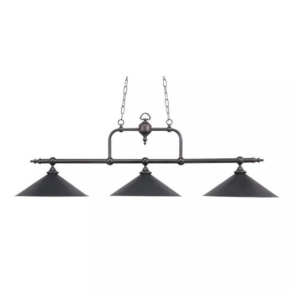 Product Image 1 for Designer Classics 3 Light Billiard/Island In Tiffany Bronze W/ Metal Shades  from Elk Lighting