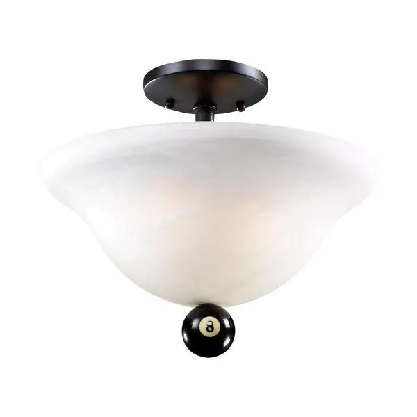Product Image 1 for Designer Classics 2 Light Billiard Semi Flush In Matte Black** from Elk Lighting