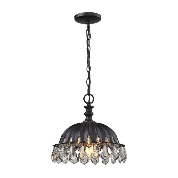 Product Image 1 for Zuella 1 Light Pendant In Matte Black from Elk Lighting