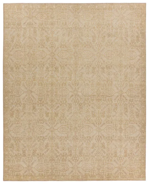 Product Image 1 for Tobias Hand-Knotted Trellis Gold / Tan Rug 18" x 18" from Jaipur 