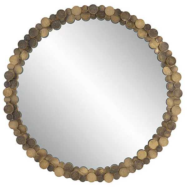 Product Image 5 for Dinar Round Aged Gold Mirror from Uttermost
